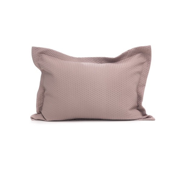 Microsilk Καπιτονέ Μονόχρωμη Oxford Μαξιλαροθήκη Virtuous σε 8 Αποχρώσεις 50x70+5cm 50x70 5cm Σοκολά