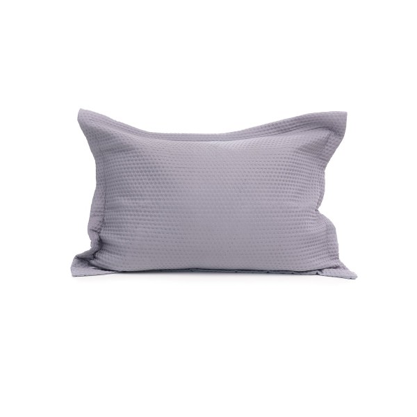 Microsilk Καπιτονέ Μονόχρωμη Oxford Μαξιλαροθήκη Virtuous σε 8 Αποχρώσεις 50x70+5cm 50x70 5cm Γκρι