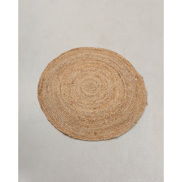 Πλεκτό χαλάκι Trecase Διάμετρος 200cm Μπεζ