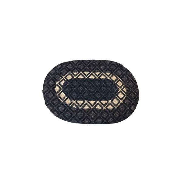 Ψάθα Πλεκτό Οικολογικό Οβάλ Χαλί Γιούτας Gimlet Design 5 40x60cm 40x60cm Μπεζ