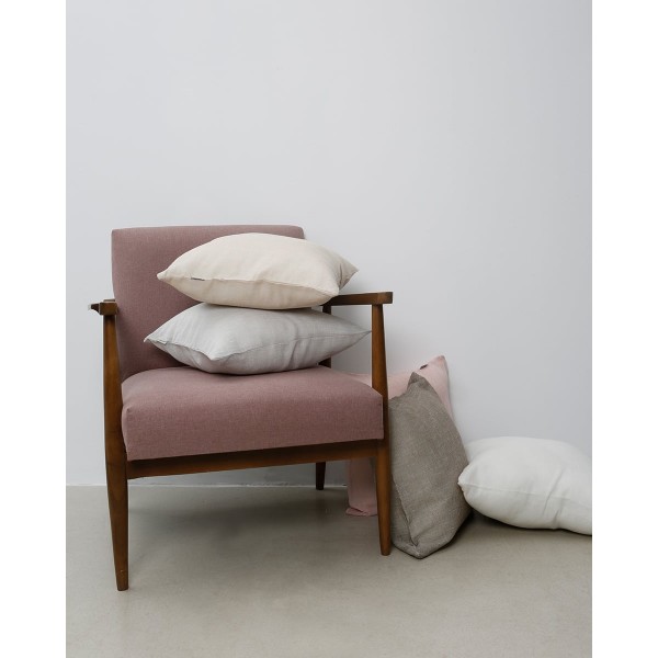 Διακοσμητική μαξιλαροθήκη Folcot 40x40cm Εκρού