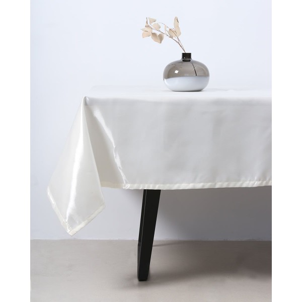  Τραπεζομάντηλο Desmond σε σατέν υφή 4 ατόμων (135x135cm) Εκρού