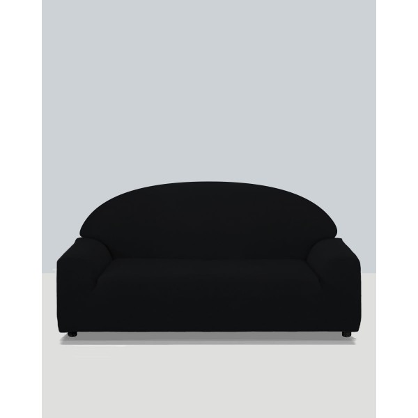 Ελαστικό κάλυμμα καναπέ Moratti με πλάτη αχιβάδα Τετραθέσιος Μαύρο