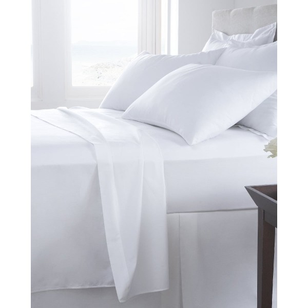 Flat σεντόνι Pallas Υπέρδιπλη (220x270cm) Άσπρο