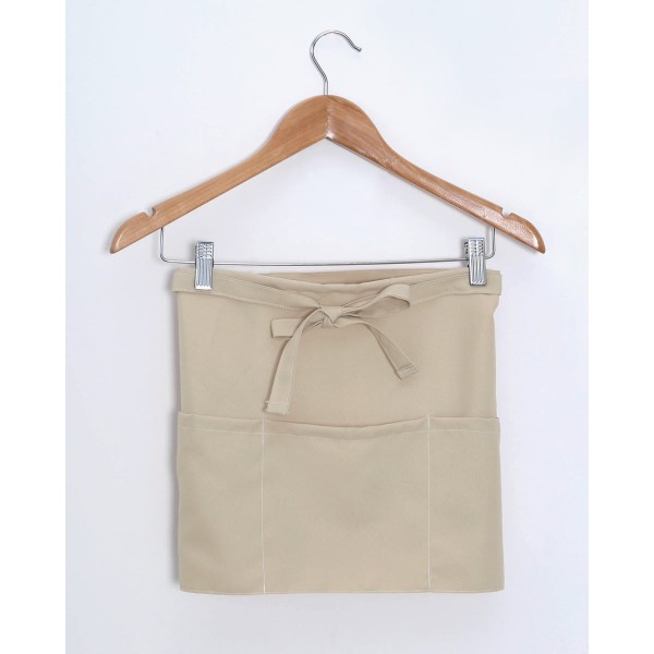 Αλέκιαστη Ποδιά Μέσης Κοντή Σερβιτόρων Monaco σε 11 Αποχρώσεις Μέσης (35x55cm) Μπεζ