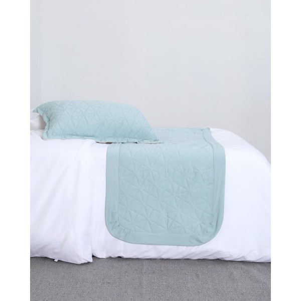 Microsilk Καπιτονέ Δίχρωμη Τραβέρσα με Φραμπαλά Horizon 5 αποχρώσεις Τραβέρσα | 60x170cm Άκουα