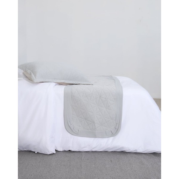 Microsilk Καπιτονέ Δίχρωμη Τραβέρσα με Φραμπαλά Horizon 5 αποχρώσεις Τραβέρσα | 60x170cm Σοκολά