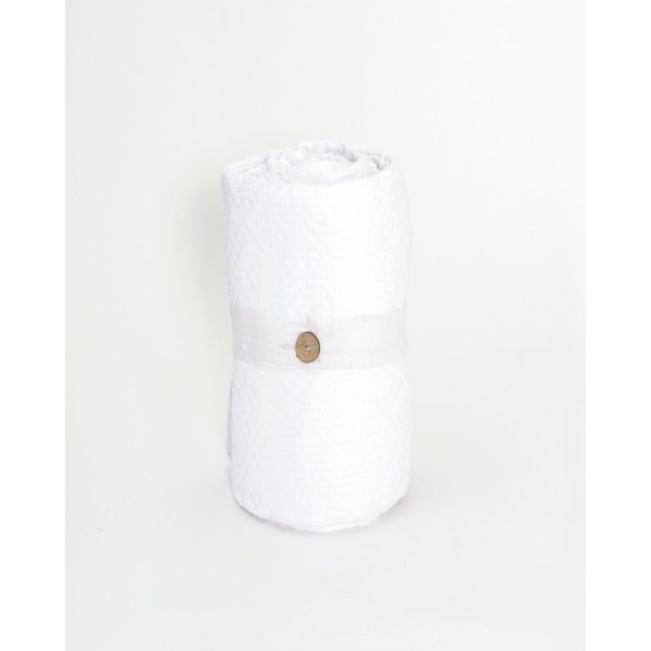 Βαμβακερή Πετροπλυμένη Πικέ Κουβέρτα με Σχέδιο Aztec Tourmali σε 4 Αποχρώσεις 3 Διαστάσεις California King (270X270cm) Άσπρο