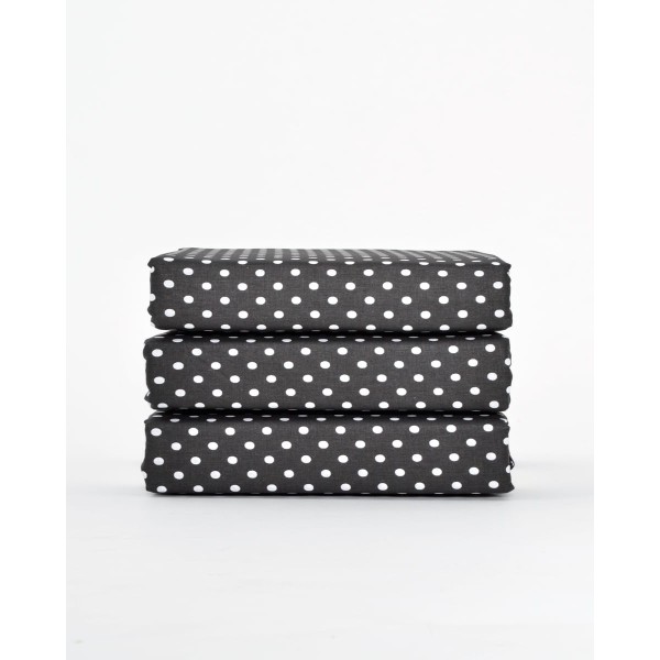 Βαμβακερό Πουά Πανωσέντονο Christopher σε 4 Αποχρώσεις Μονή (160x265cm) Μαύρο