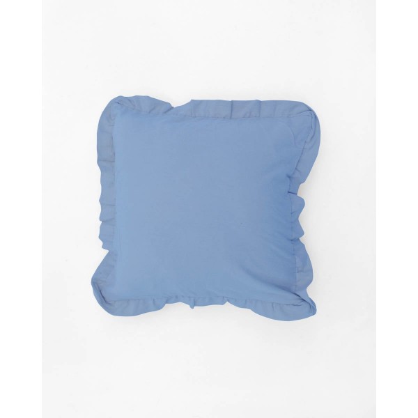 Διακοσμητική Μαξιλαροθήκη Stonewashed Luxury σε 7 Αποχρώσεις 60x60cm Μπλε Raf