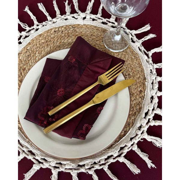 Χριστουγεννιάτικο Κόκκινο Διακοσμητικό Πετσετάκι Κ5 40x40cm 40x40cm Κόκκινο