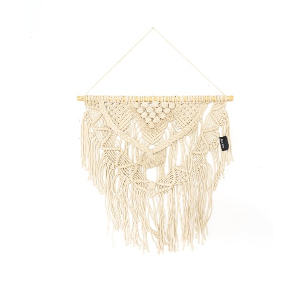 Boho Διακοσμητικό Τοίχου Βαμβακερό Macrame Rohan σε 2 Αποχρώσεις 50x50cm Μπεζ