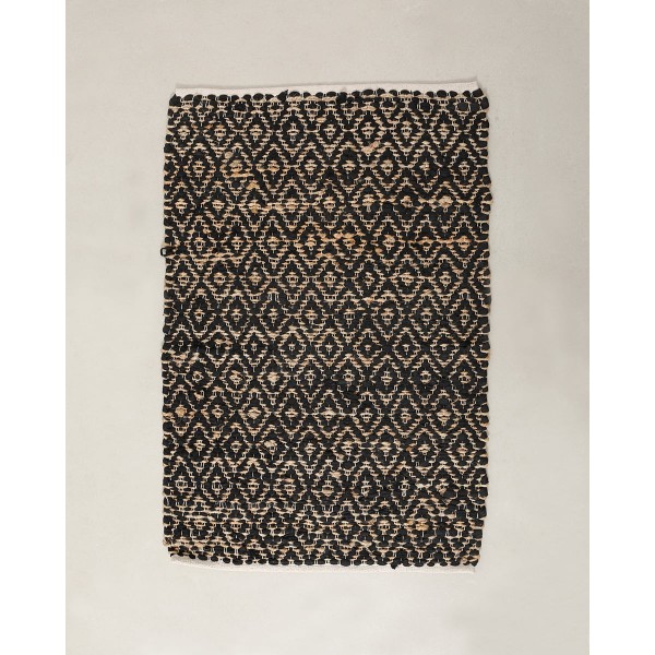 Χαλί Γιούτας Μαύρο Amber 120x180cm Μαύρο