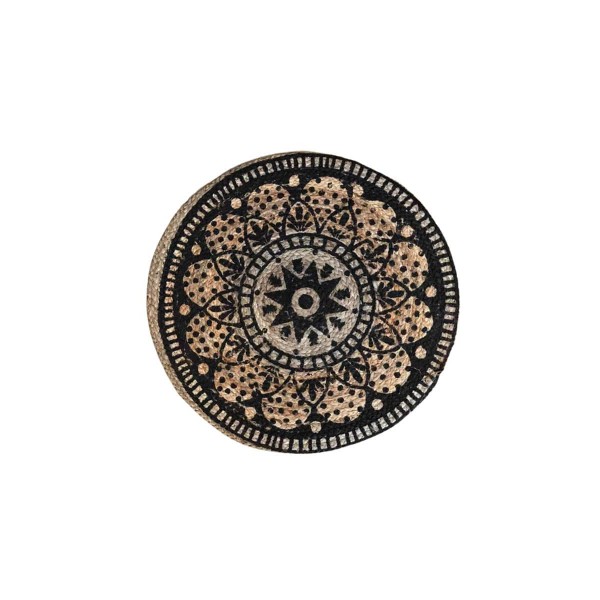 Ψάθα Πλεκτό Οικολογικό Στρογγυλό Χαλί Γιούτας Gimlet Design 2 Φ60cm Διάμετρος 60cm