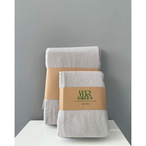 Φανελένια Βαμβακερή Βρεφική Μαξιλαροθήκη Momenta 35x50cm 35x50cm Γκρι