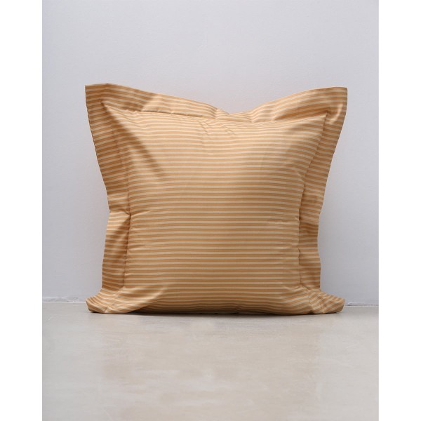 Microsilk Διακοσμητική Ριγέ Μαξιλαροθήκη Rumba σε 3 Αποχρώσεις 2 Διαστάσεις 45x45 5cm Μπεζ Απαλό