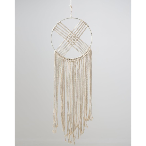 Boho Διακοσμητικό Τοίχου Macrame με Κρόσσια Orion 30x60cm Natural