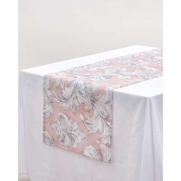 Τραβέρσα με Σχέδιο Φύλλα Prato 45x172cm Τραβέρσα (45x172cm) Σομόν