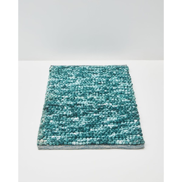 Χαλί Bubble Knit Tassel σε 2 Αποχρώσεις και 2 Διαστάσεις 60x90cm Πετρόλ