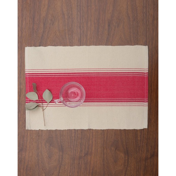 Σουπλά Brunch με ριγέ σχέδιο 30x42cm Φούξια