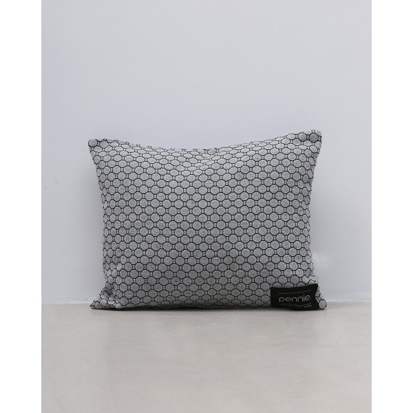 Διακοσμητική μαξιλαροθήκη San Salvador με κυψελωτό σχέδιο 35x45cm Γκρι