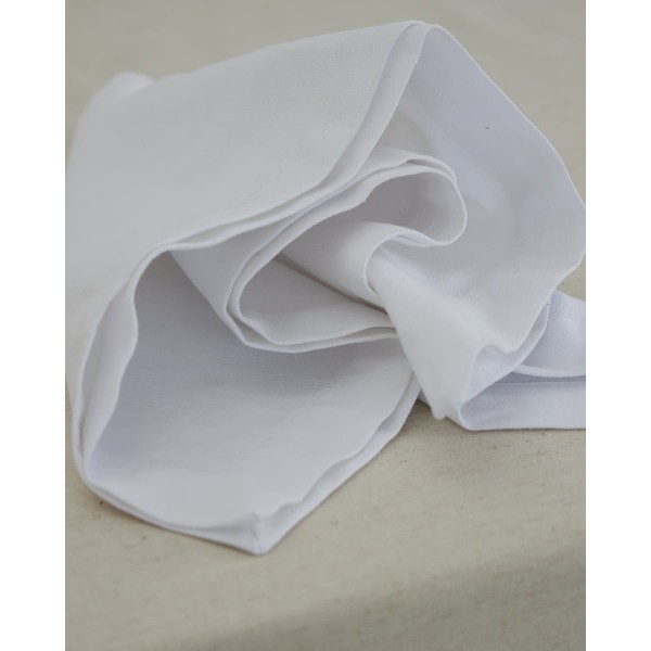 Μονόχρωμη Βαμβακερή Πετσέτα Φαγητού Γαλλική Γωνία Lagos 53x53cm 53x53cm Άσπρο