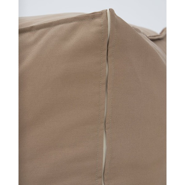 Μονόχρωμο Αδιάβροχο Πουφ Contract 50x50x60cm Λαδί