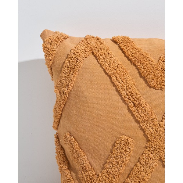 Boho Βαμβακερή Ανάγλυφη Διακοσμητική Μαξιλαροθήκη Aignousa σε 5 Αποχρώσεις 45x45cm 45x45cm Εκάι