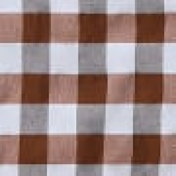 Καφέ Καρώ Ύφασμα Νηματοβαφή Natalie Φ160cm Καφέ