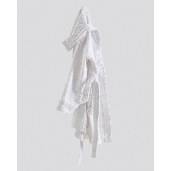 Παιδικό Βαμβακερό Πετσετέ Μονόχρωμο Μπουρνούζι με Πλισέ Γιακά & Κουκούλα Rease 8-10 ετών