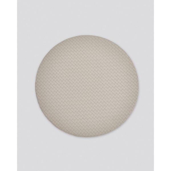 Δίχρωμο Στρογγυλό Πλεκτό Σουπλά από Δερματίνη Lorum Des.3 One Size (38cm) Μαύρο