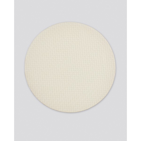 Δίχρωμο Στρογγυλό Πλεκτό Σουπλά από Δερματίνη Lorum Des.3 One Size (38cm) Μπλε