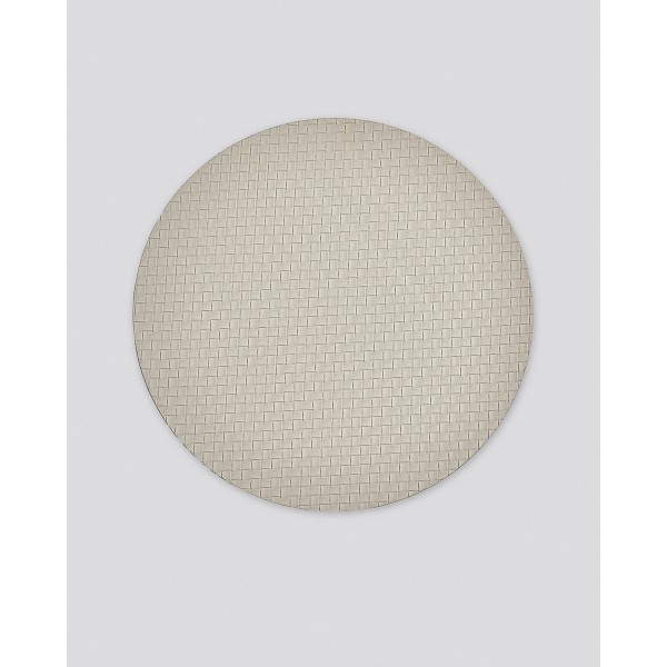 Δίχρωμο Στρογγυλό Πλεκτό Σουπλά από Δερματίνη Lorum Des.3 One Size (38cm) Σιέλ