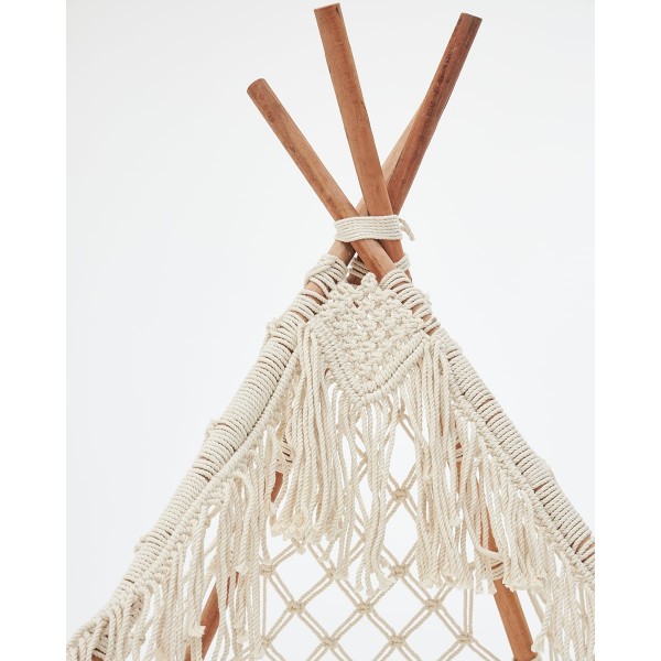Boho Μακραμέ Διακοσμητική Τέντα Teepee Hale 122x122cm Natural