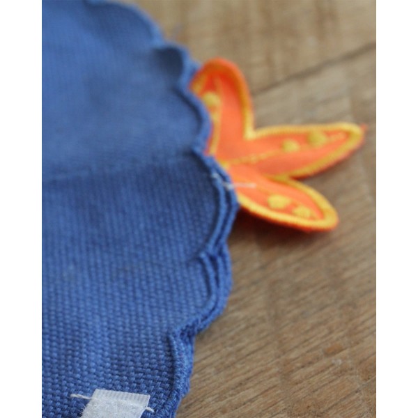 Γλυκοθήκη με σχέδιο αστερίες στις άκρες One Size Μπλε