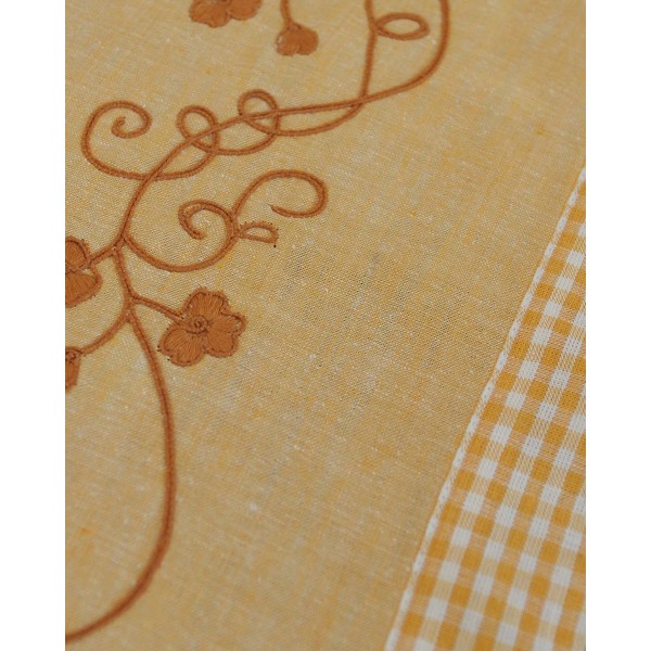 Διακοσμητικό Καρέ με Κέντημα Borea 45x45cm Κίτρινο