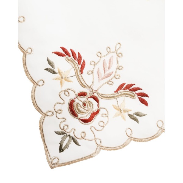 Πετσετάκι Κέντημα Άνθη 2 Πλευρές Arabesque Bo Maison 30x30cm 30x30cm Μπεζ