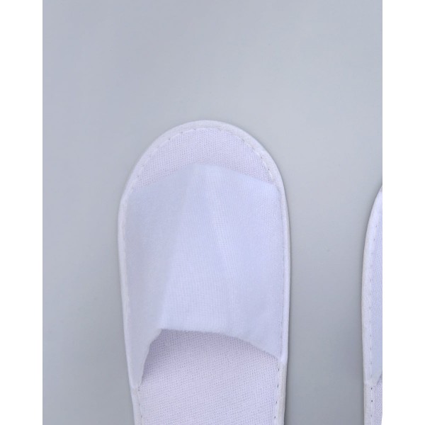 Πετσετέ Ανοιχτές Μπροστά Παντόφλες Slipper  One Size Άσπρο