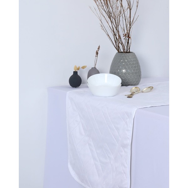 Καπιτονέ Τραβέρσα Κρεβατιού - Τραπεζιού Nomas Τραβέρσα | 50x230cm Άσπρο