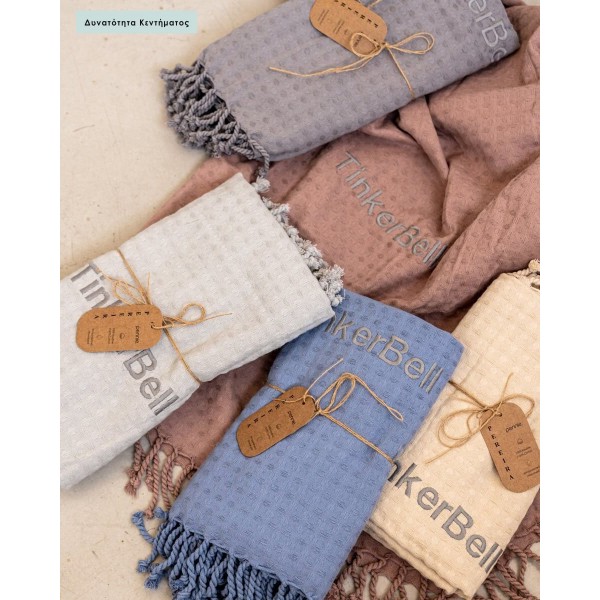 3D Βαμβακερή Πικέ Πετσέτα Παρεό Pereira 90x160cm σε 7 Αποχρώσεις Παρεό | 90x160cm Μπλε Raf