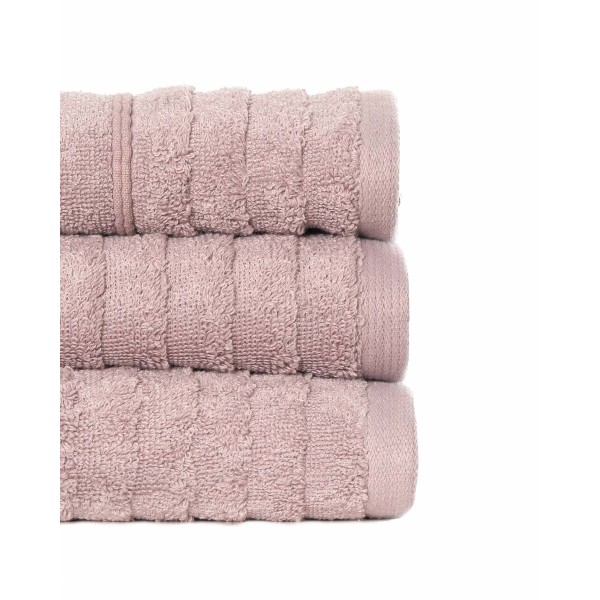Βαμβακερή Πετροπλυμένη Πετσέτα με Φάσα Kala 525gsm σε 3 Αποχρώσεις Μπάνιου | 70x140cm Πούδρα