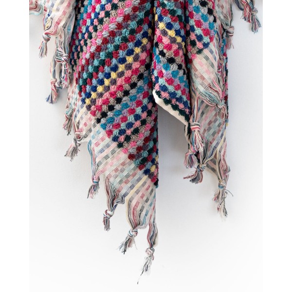 3D Βαμβακερή Ανάγλυφη Πετσέτα με Κρόσσι Garbis Rainbow Λουτρού | 85x180cm Multi