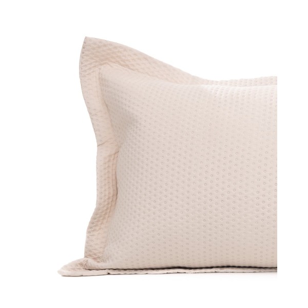 Microsilk Καπιτονέ Μονόχρωμη Oxford Μαξιλαροθήκη Virtuous σε 8 Αποχρώσεις 50x70+5cm 50x70 5cm Μπεζ