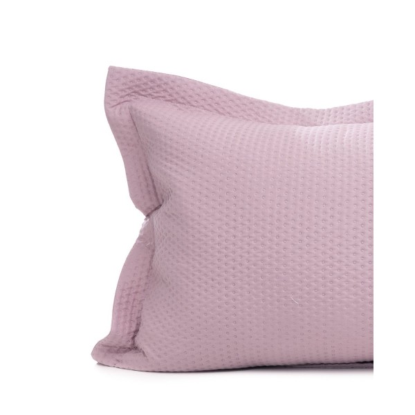Microsilk Καπιτονέ Μονόχρωμη Oxford Μαξιλαροθήκη Virtuous σε 8 Αποχρώσεις 50x70+5cm 50x70 5cm Πούδρα