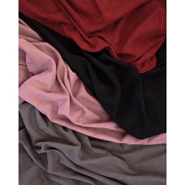 Μονόχρωμο Βελούδινο Ύφασμα Velvet Suede Φ300cm σε 4 Αποχρώσεις Ανθρακί