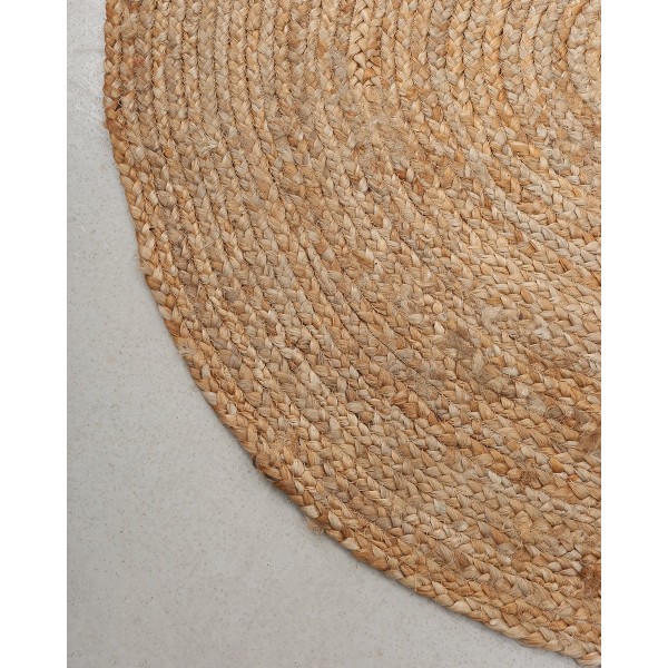 Πλεκτό χαλάκι Trecase Διάμετρος 200cm Μπεζ