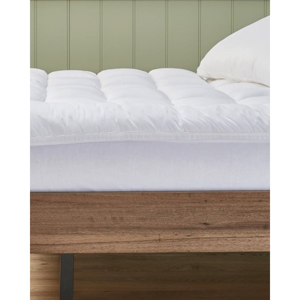 Microsilk Ανάγλυφο Ανώστρωμα Bodas California King (200x200+5cm) Άσπρο