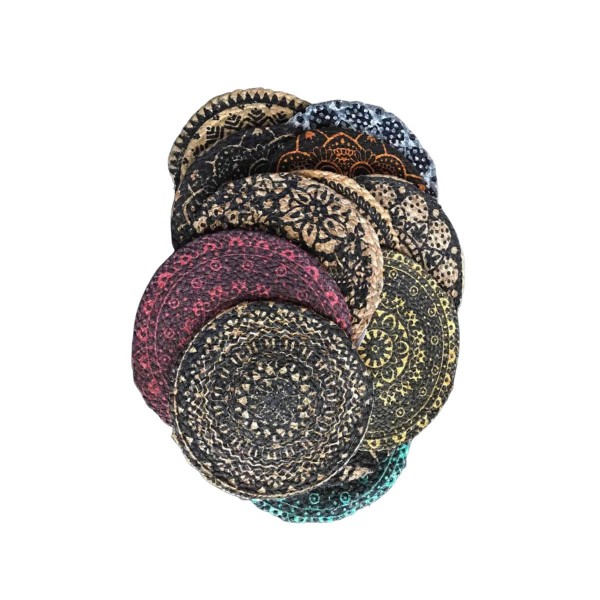 Ψάθα Στρογγυλό Πλεκτό Οικολογικό Σουπλά Γιούτας Gimlet Design 10 Φ30cm Διάμετρος 30cm Μπεζ