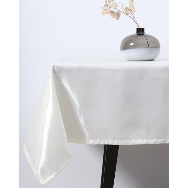  Τραπεζομάντηλο Desmond σε σατέν υφή 4 ατόμων (135x135cm) Εκρού
