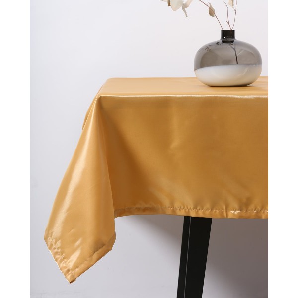  Τραπεζομάντηλο Desmond σε σατέν υφή 4 ατόμων (135x135cm) Χρυσό